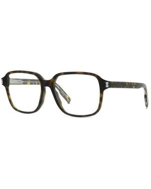 Dior Eyeglasses Square Full Rim, Dark Havana Frame And Clear Demo Lenses Lens Neoos2I2000 - Black