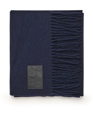 Hogan Cashmere Blend Scarf - Blue