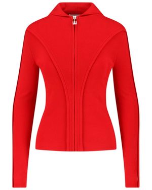 Victoria Beckham Logo Zip Sweatshirt - Red