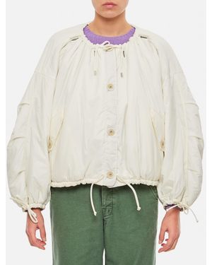 MARFA STANCE Reversible Parachute Bomber Jacket - Natural