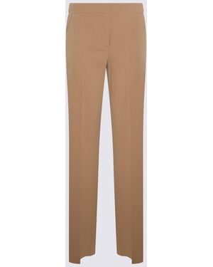 Max Mara Camel Virgin Wool Fianco Trousers - Brown