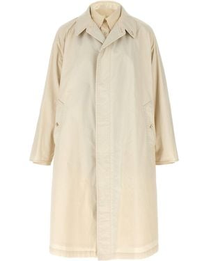 Maison Margiela Layered Cotton Trench Coat - Natural
