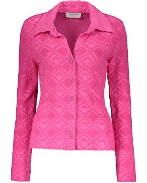 Marine Serre Jacquard Shirt - Pink