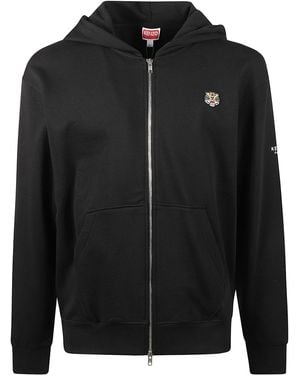 KENZO Lucky Tiger Full-Zip Hoodie - Black