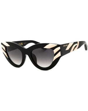 Roberto Cavalli Sunglasses Cat Eye Full Rim, Shiny Frame And Gradient Lens Src009V700Y - Black