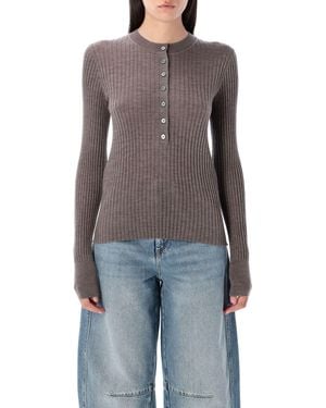 Soeur Buffalo Pullover Merino Wool Jumper - Blue