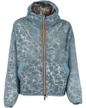 K-Way Laurette Super Light Lami Double Jacket Nylon Giubbino Corto - Blue