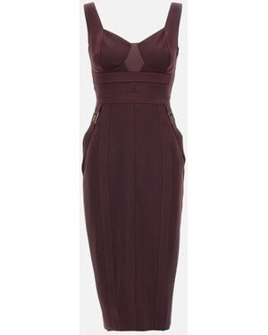 Elisabetta Franchi Midi Dress - Purple