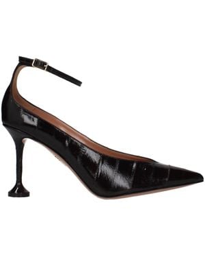 Aquazzura Leather High Heel Court Shoes - Black