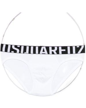 DSquared² Dsquared Cotton Blend Briefs - White