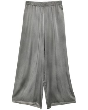 Avant Toi Silk Flared-Leg Trousers - Grey