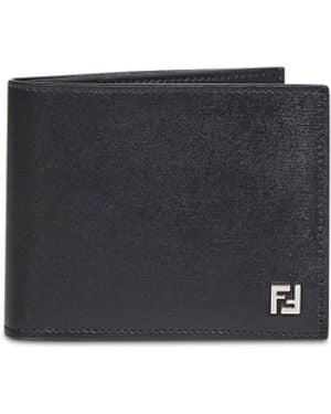 Fendi Squared Ff Bi-Fold Wallet - White