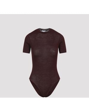 Alaïa Alaïa Wool And Silk Body - Brown