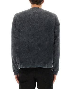 DSquared² Sweatshirt With Print Cotton Sweatshirts - Gray