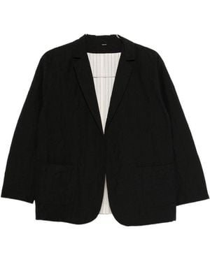 Apuntob Cotton Blend Blazer Jacket - Black