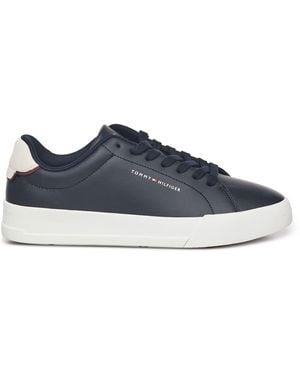 Tommy Hilfiger Leather Sneakers - Blue