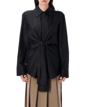 Rohe Silk Knotted Shirt - Black