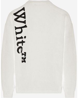 Off-White c/o Virgil Abloh Wool-Blend Jumper With Logo - White