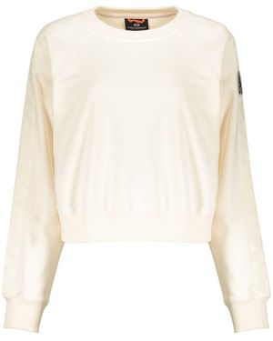 Parajumpers Elegant Ivory Cropped Sweater Made Of Soft Material - Natural