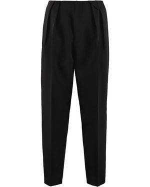 Bottega Veneta Cropped Wool Pants - Black