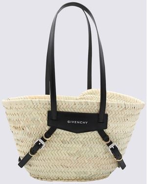 Givenchy Raffia And Leather Boyou Basket Small Tote Bag - Natural