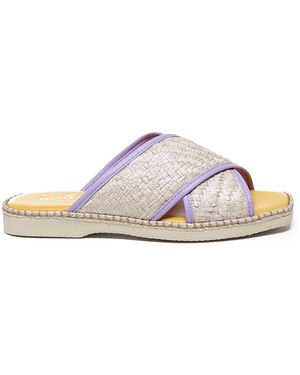 Hogan Sandals Raffia - Purple