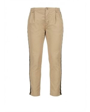Pinko Pants Cotton Apparel Trousers-Leggings - Natural