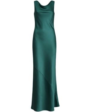 Blanca Vita Malachite Satin Anjea Long Dress - Green
