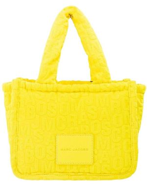 Marc Jacobs The Monogram Terry Tote Small Golden Kiwi Shoulder Bag Purse Cotton Blend - Yellow