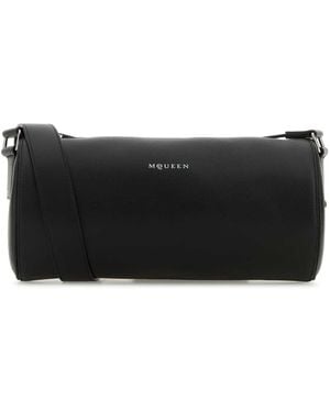 McQueen Leather Mcqueen Roller Crossbody Bag - Black