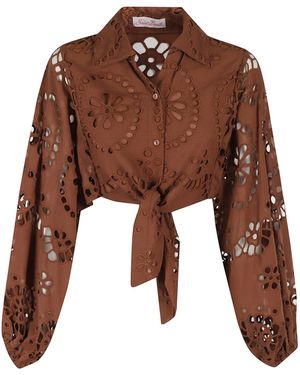 Mc2 Saint Barth Crop Over Shirt - Brown
