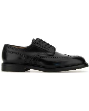 Crockett & Jones Leather Pembroke Lace-Up Shoes - Black