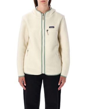 Solace London Retro Pile 100% Recycled Fleece Hoody - Natural