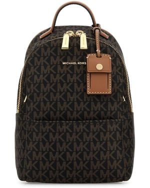 Michael Kors Printed Canvas Backpack - Black