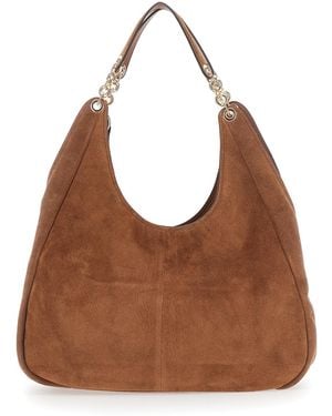 MICHAEL Michael Kors Tote Bag Ellie Large Leather Cow - Brown