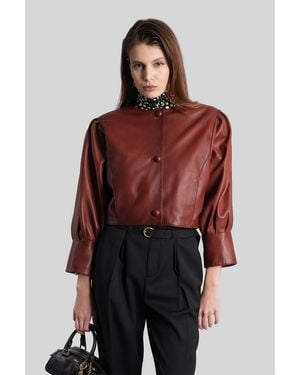 Chloé Leather Jacket - Red