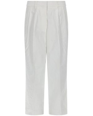 MICHAEL Michael Kors Effortless Linen-Cotton Trousers - White
