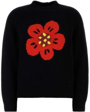 KENZO Cotton Blend Sweater - Black