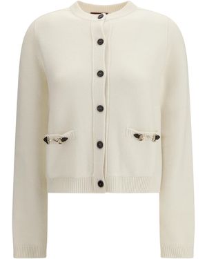 Gucci Wool And Cashmere Cardigan Wool; Kashmir/Capra Hircus - White