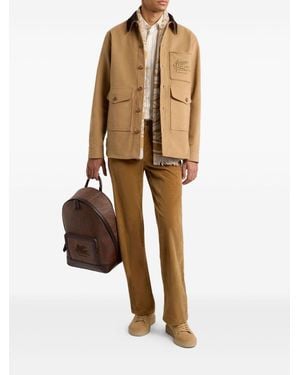 Etro Corduroy-Collar Jacket Cotton - White