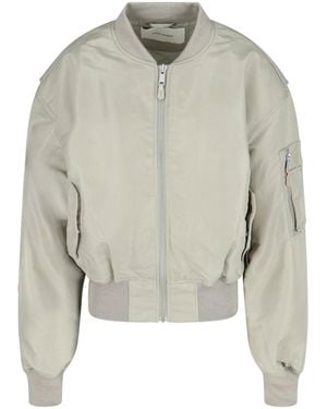 Entire studios Broad Zip Bomber Jacket - White