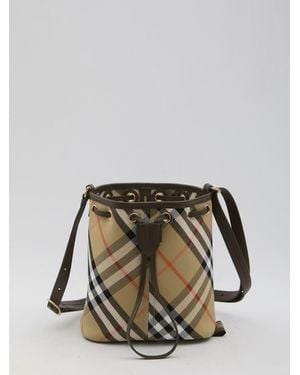 Burberry Check Bucket Bag - Metallic