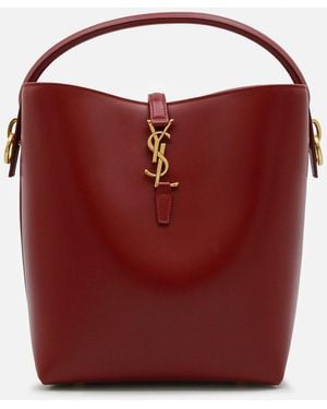 Saint Laurent Leather Le 37 Satchel - Red