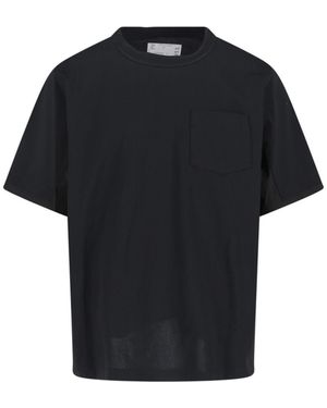 Sacai T-Shirts And Polos Cotton - Black