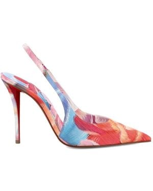 Christian Louboutin Miss Z Peony Print Court Shoes - Pink