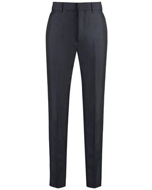 Prada Wool Blend Tailored Trousers For - Blue