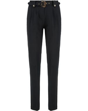 Versace Jeans Couture Versace Stretch Viscose Trousers Straight - Black