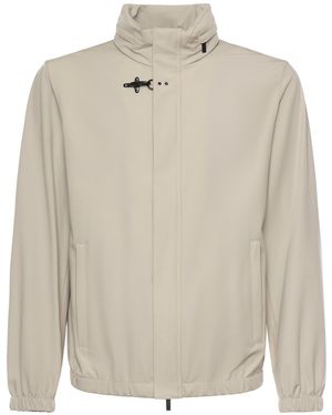 Fay Short Nylon Travel Bomber Jacket - White
