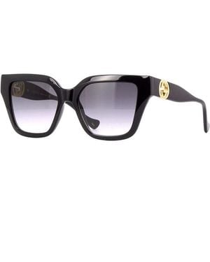 Gucci Sunglasses Cat Eye Full Rim, Frame And Gradient Lens Gg1023S008 - Black