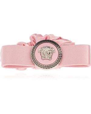 Versace Silk Hair Scrunchie - Pink